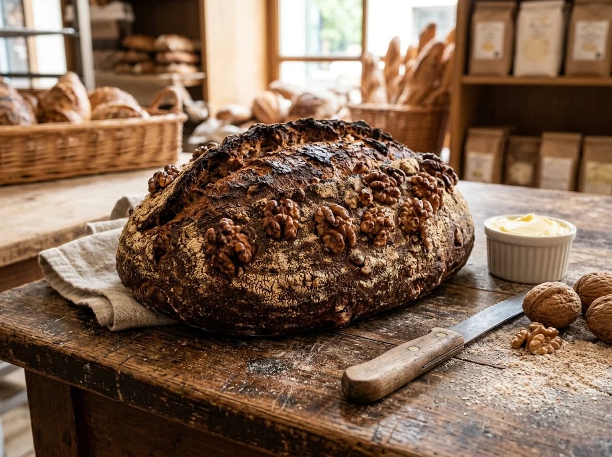 Pain de seigle aux noix