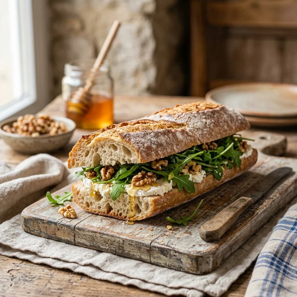 Sandwich poulet crudités